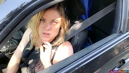 Blonde MILF helps stranger with broken car and in return gets drilled