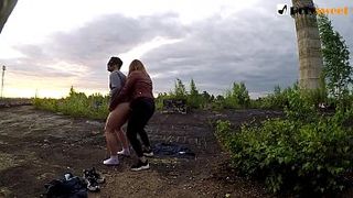 Mind-blowing amateur XXX video! Horny wife pegging her boyfriend outdoors