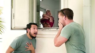 Guy spies on his posh XXX stepmom masturbating in the shower